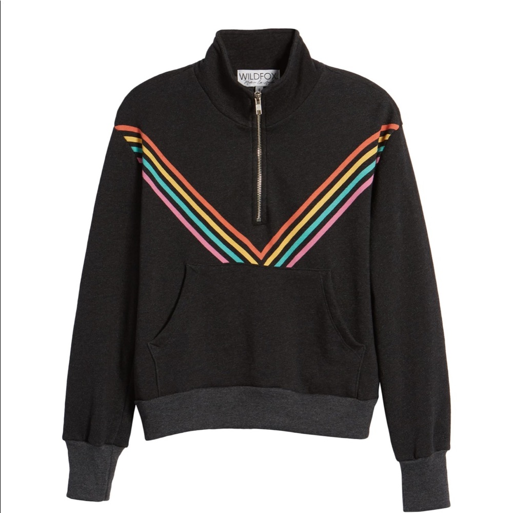 Wildfox 80s Track Star Soto Warm Up Sweatshirt